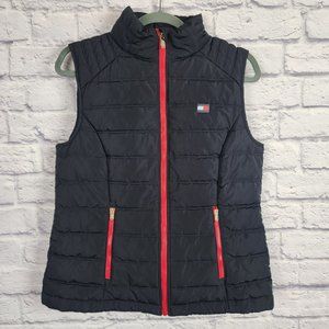 Tommy Hilfiger Sport Women's Size Medium Black Puffer Zip Up Vest